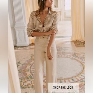 Sezane | Le Crop | Mottled Ecru | Organic Cotton